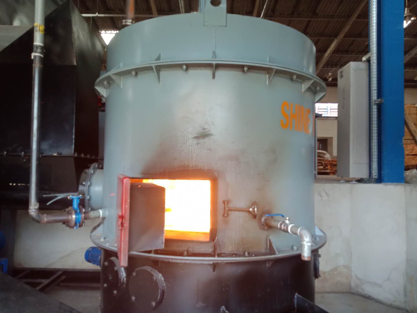 queimador de biomassa resíduos de madeira queimada aquecedor de ar