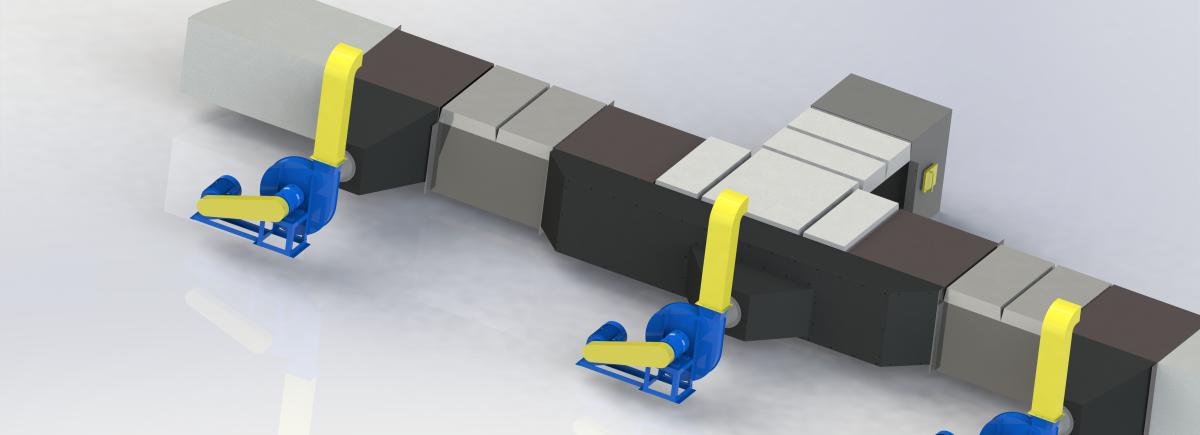 unique heat exchanger structure in veneer dryer 