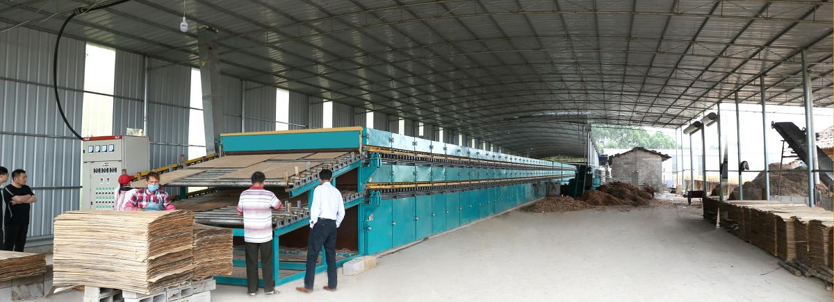 biomass burner heated veneer roller dryer 