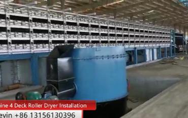 roller veneer dryer heated by biomass burner 